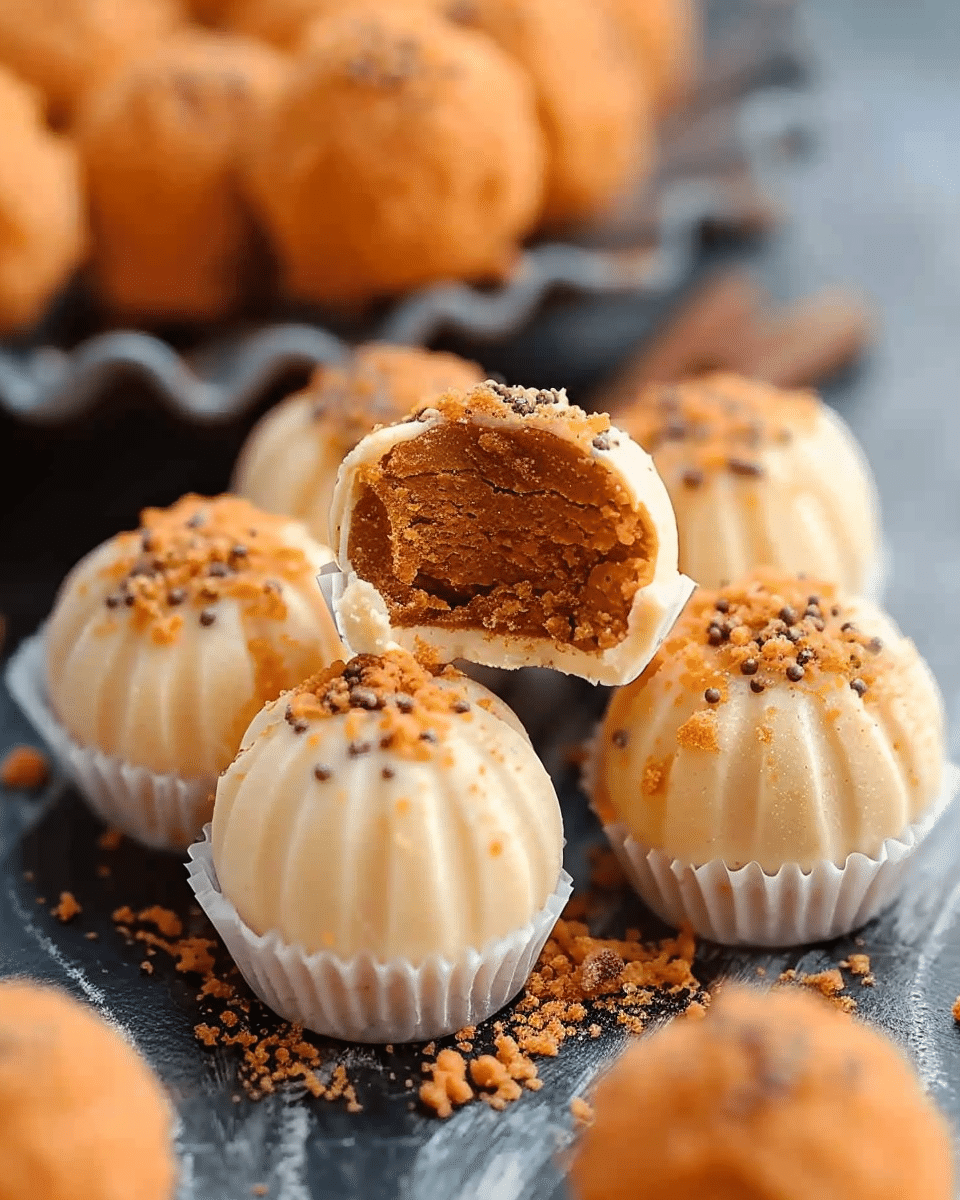 Pumpkin Cheesecake Truffles