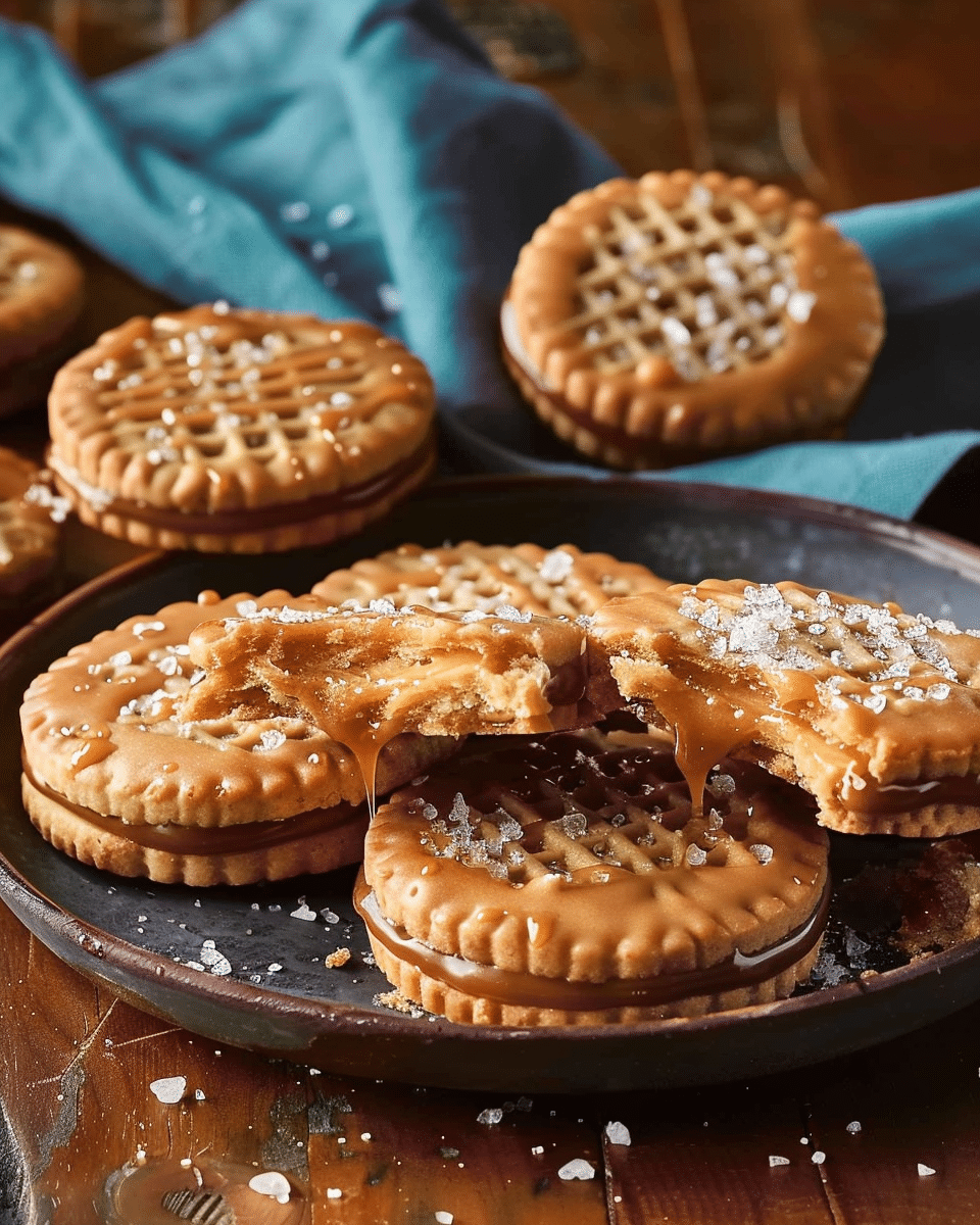 Salted Caramel Ritz Cookies