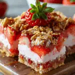 No-Bake Strawberry Yogurt Crunch Bars