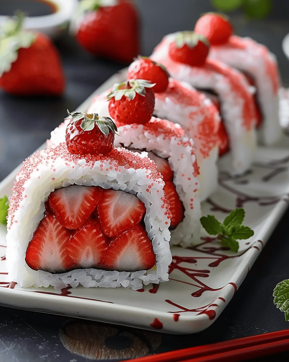 Strawberry Shortcake Sushi – A Fun Dessert Roll