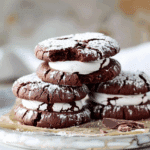 Triple Chocolate Crinkle Sandwich Cookies