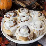 Apple Cider Cinnamon Rolls with Browned Butter Icing
