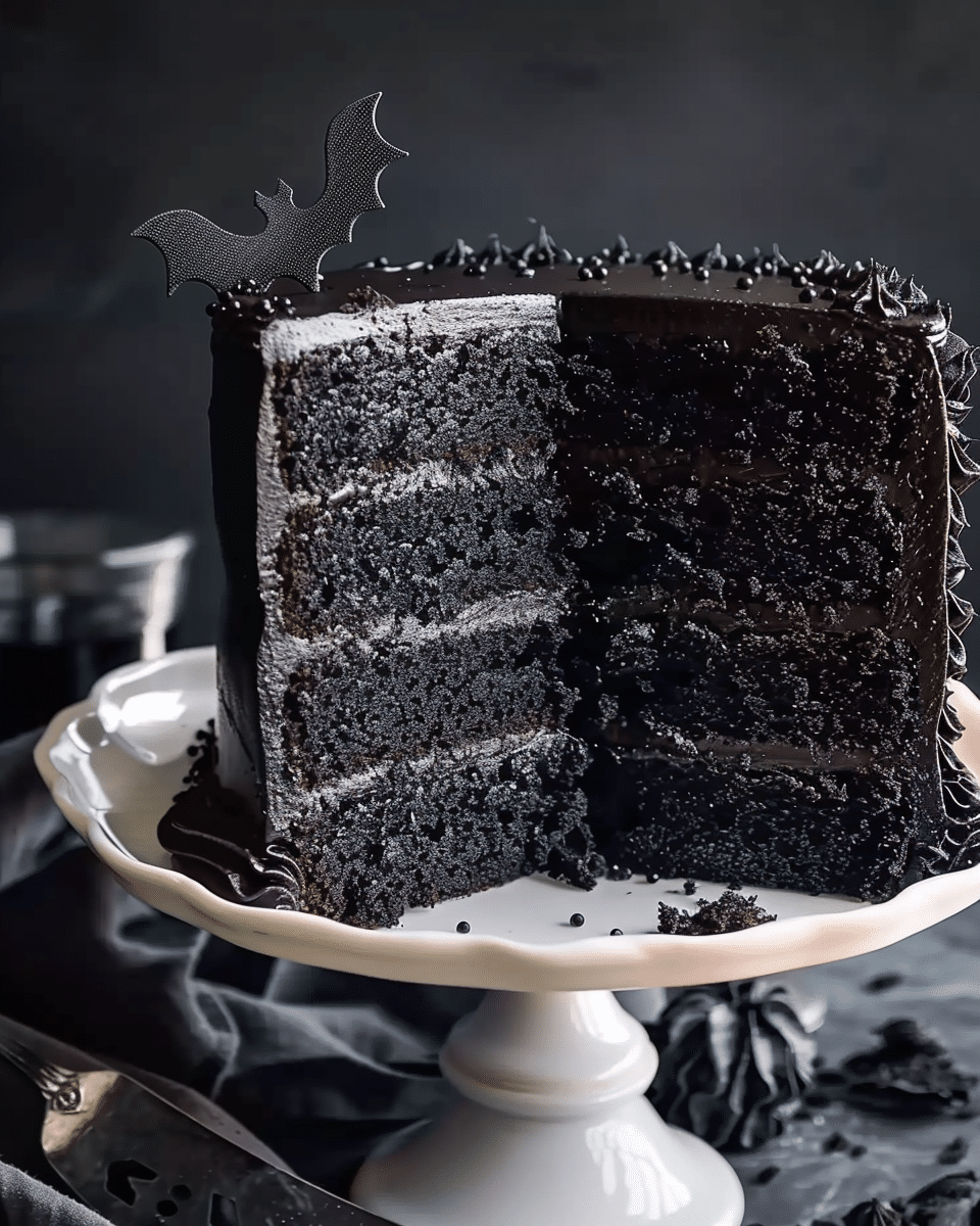 Black Velvet Halloween Cake: A Darkly Delicious Dessert for Your Spooky Party