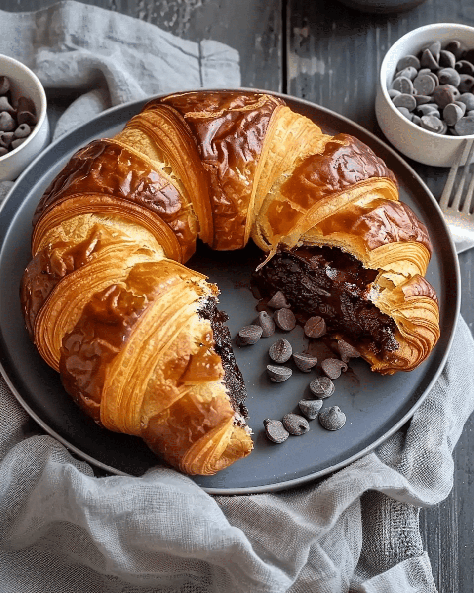 Chocolate Croissant Breakfast Bake that Everyone Loves!