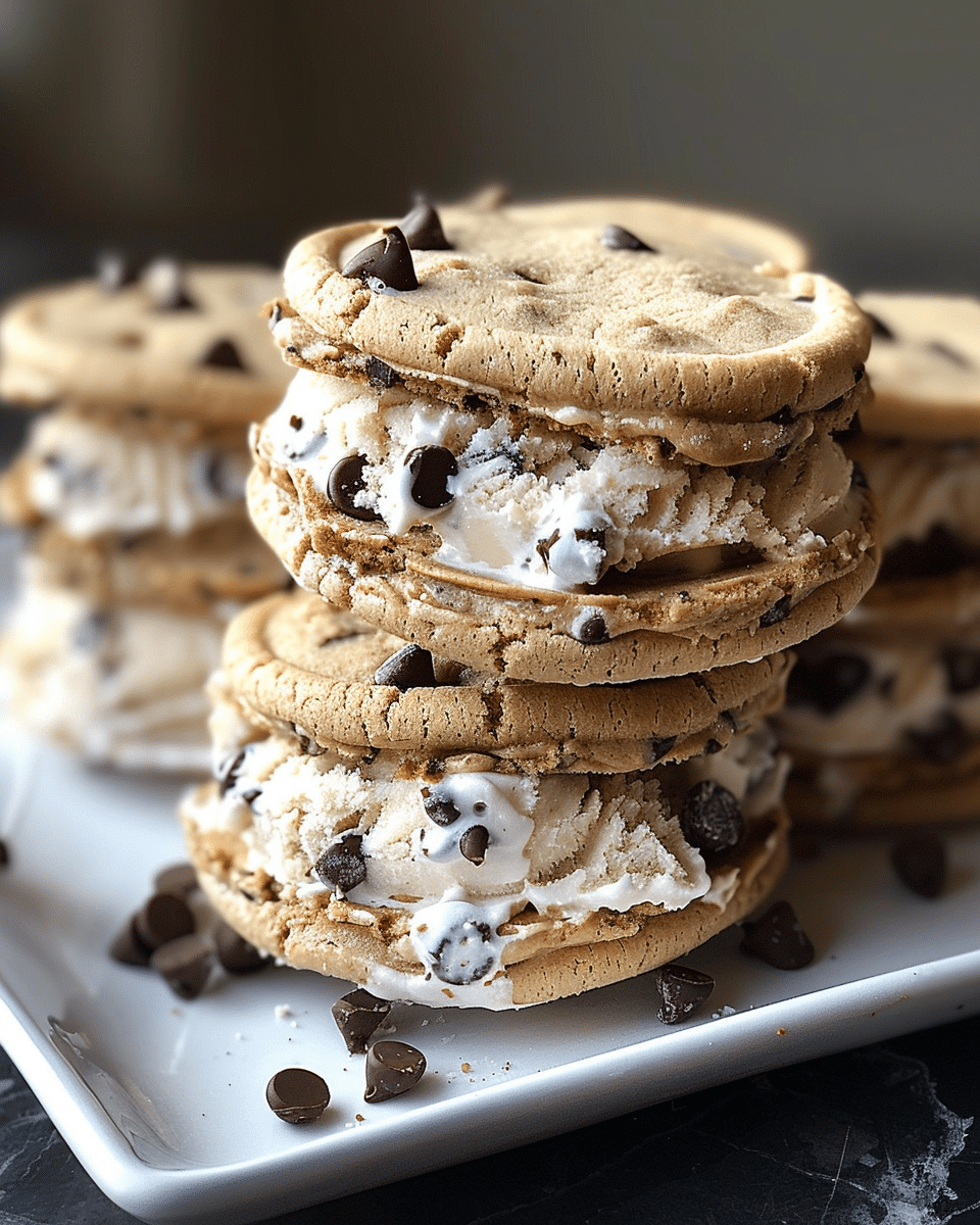 Cookie Dough Ice Cream Sandwiches