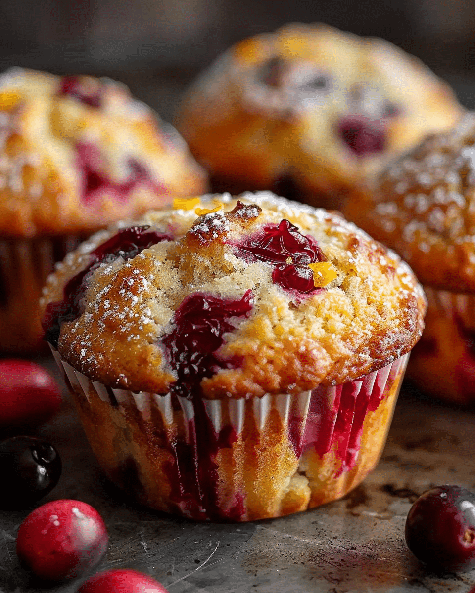 Cranberry Muffins with Orange Zest