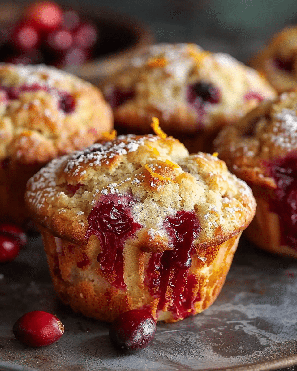 Cranberry Muffins with Orange Zest