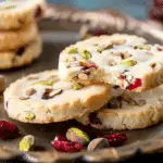 Cranberry Pistachio Shortbread Cookies