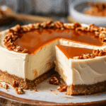 Creamy No-Bake Maple Bourbon Cheesecake