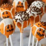 Adorable Pumpkin Cake Pops for Halloween and Fall Dessert Tables