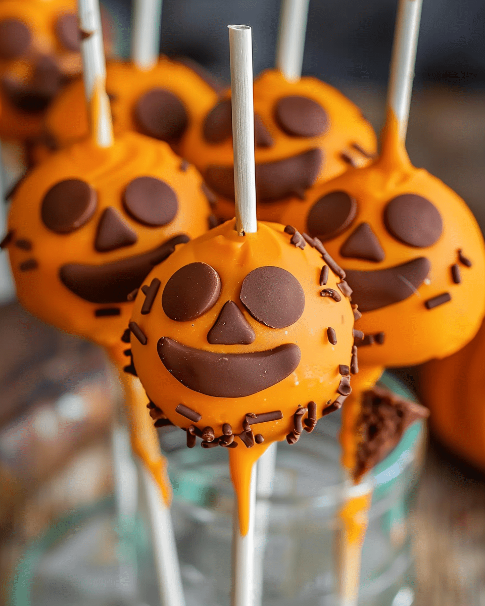 Adorable Pumpkin Cake Pops for Halloween and Fall Dessert Tables