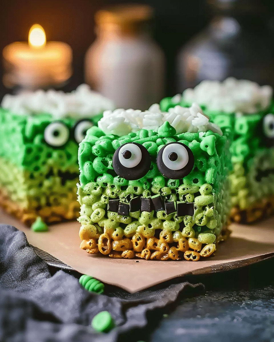 Frankenstein Rice Krispie Treats: A Fun & Spooky Halloween Party Snack Everyone Will Love