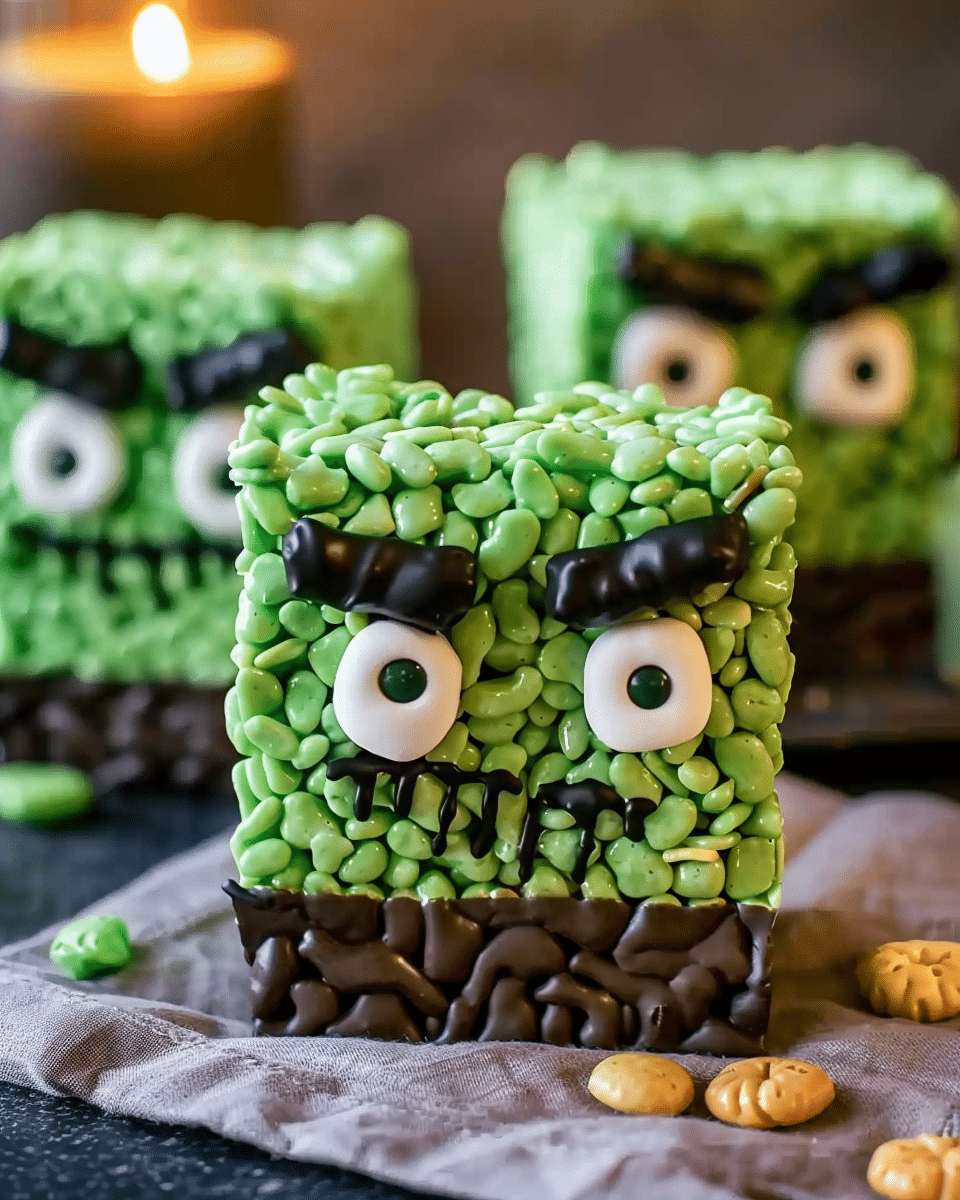 Frankenstein Rice Krispie Treats: A Fun & Spooky Halloween Party Snack Everyone Will Love