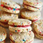 Funfetti Shortbread Sandwich Cookies with Frosting