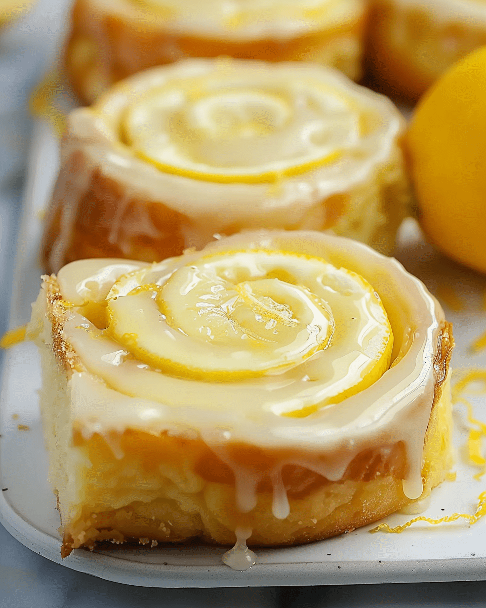 Glazed Lemon Cheesecake Rolls