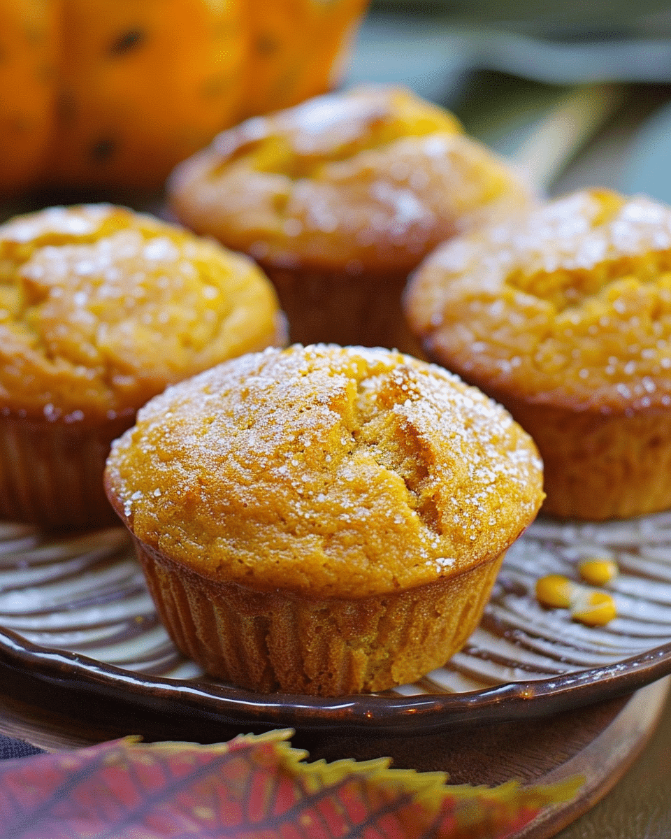 Honey Pumpkin Cornbread Muffins