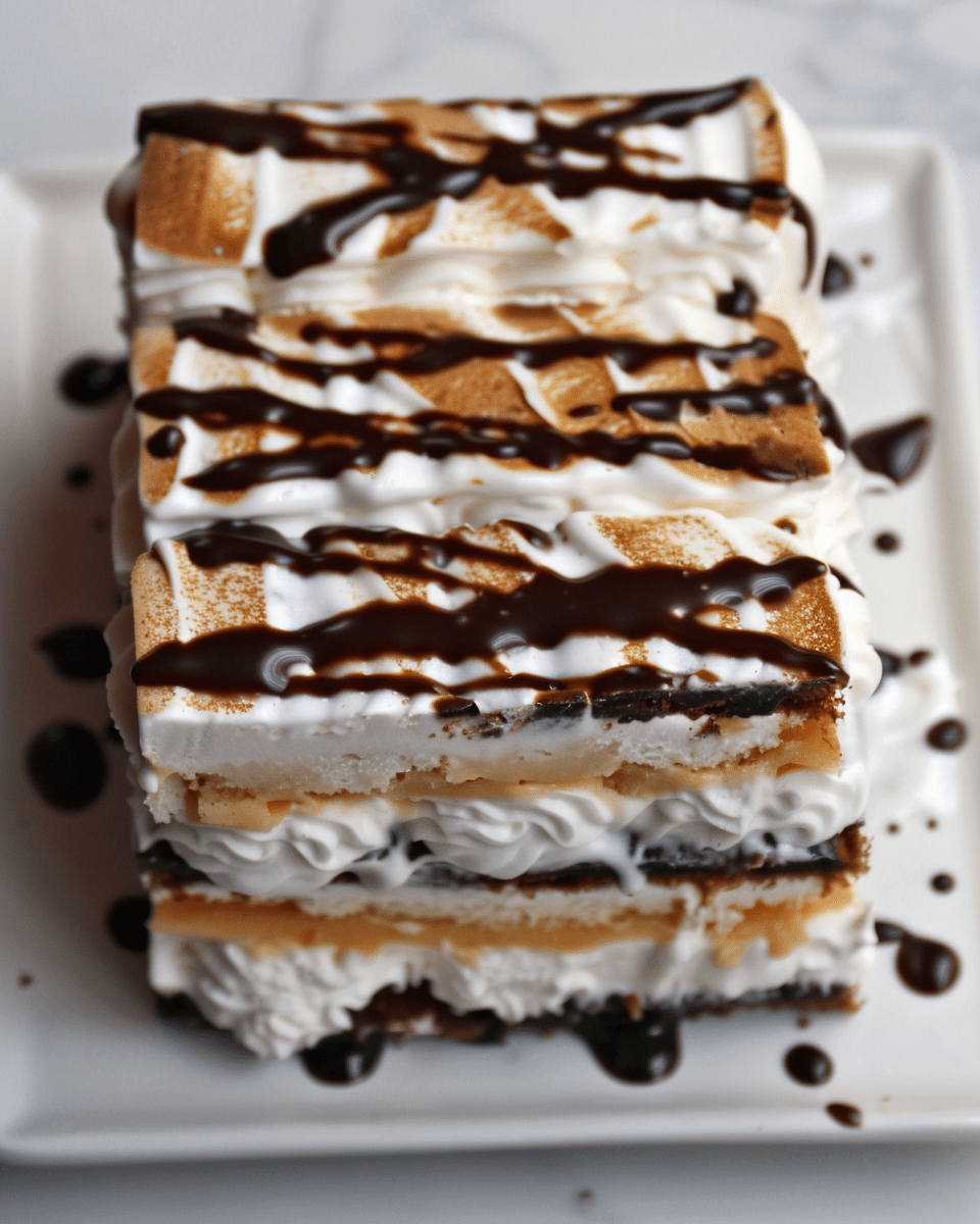 Lazy Ice Cream Sandwich Cake
