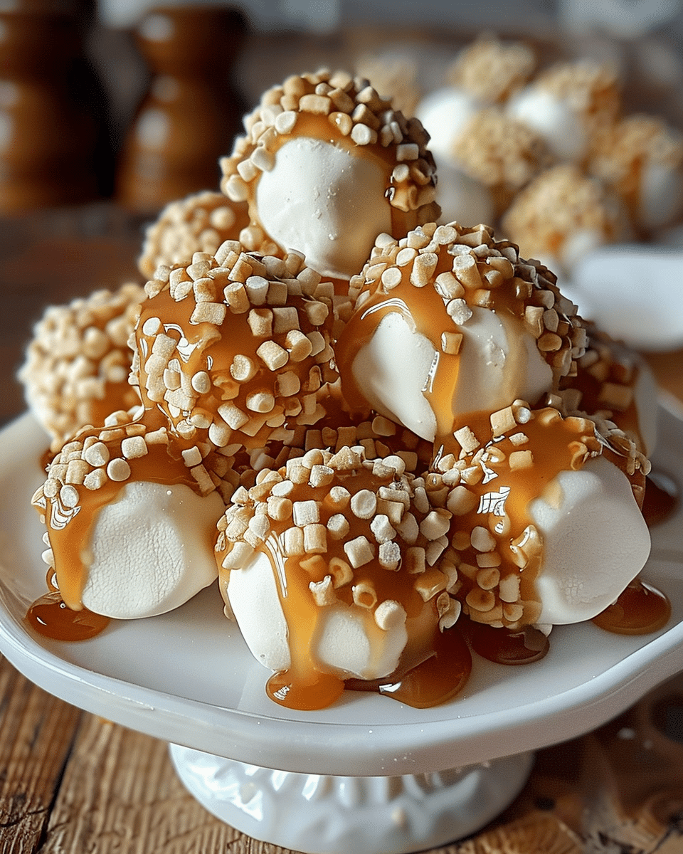 Marshmallow Caramel Crunch Balls: A Sweet Delight Awaits!