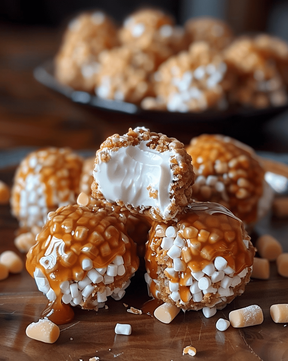 Marshmallow Caramel Crunch Balls: A Sweet Delight Awaits!