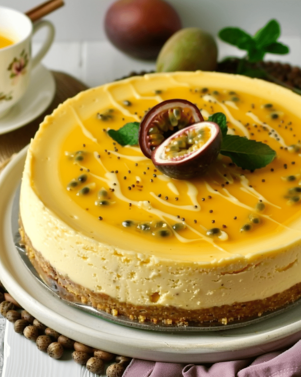Passion Fruit & Mango Cheesecake