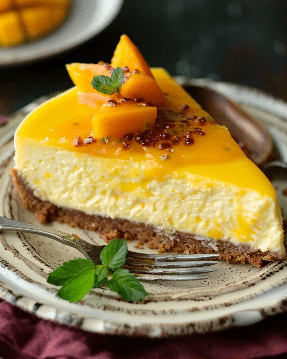 Passion Fruit & Mango Cheesecake