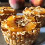 Peach Pie Protein Oatmeal Cups
