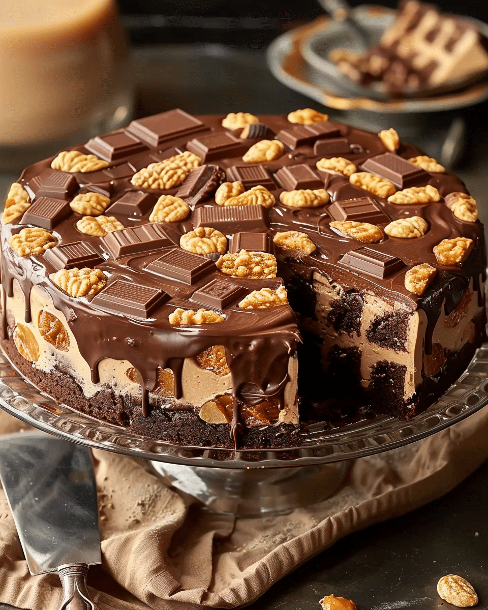 REESE’S Peanut Butter Earthquake Cake
