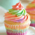 Rainbow Sherbet Cupcakes