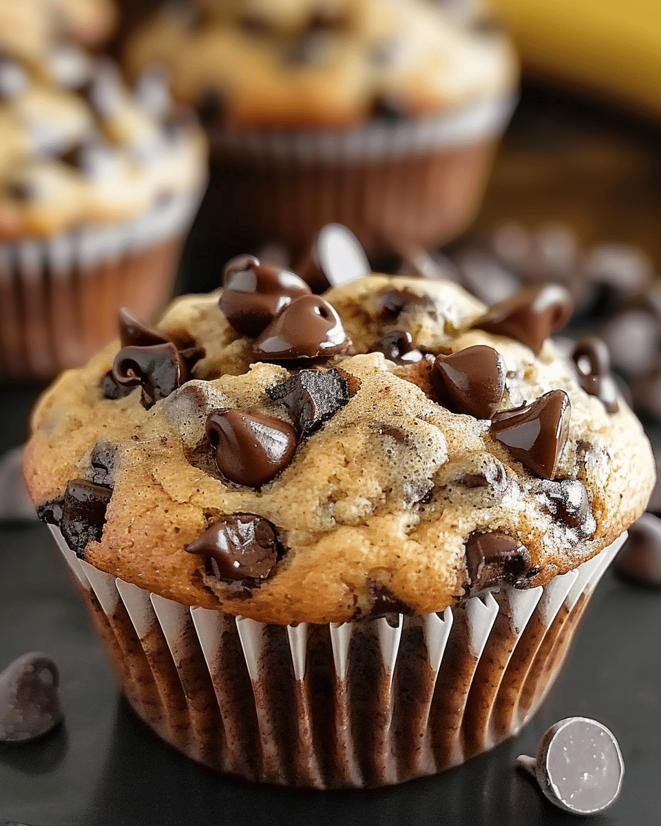 Skinny Banana Chocolate Chip Muffins Recipe