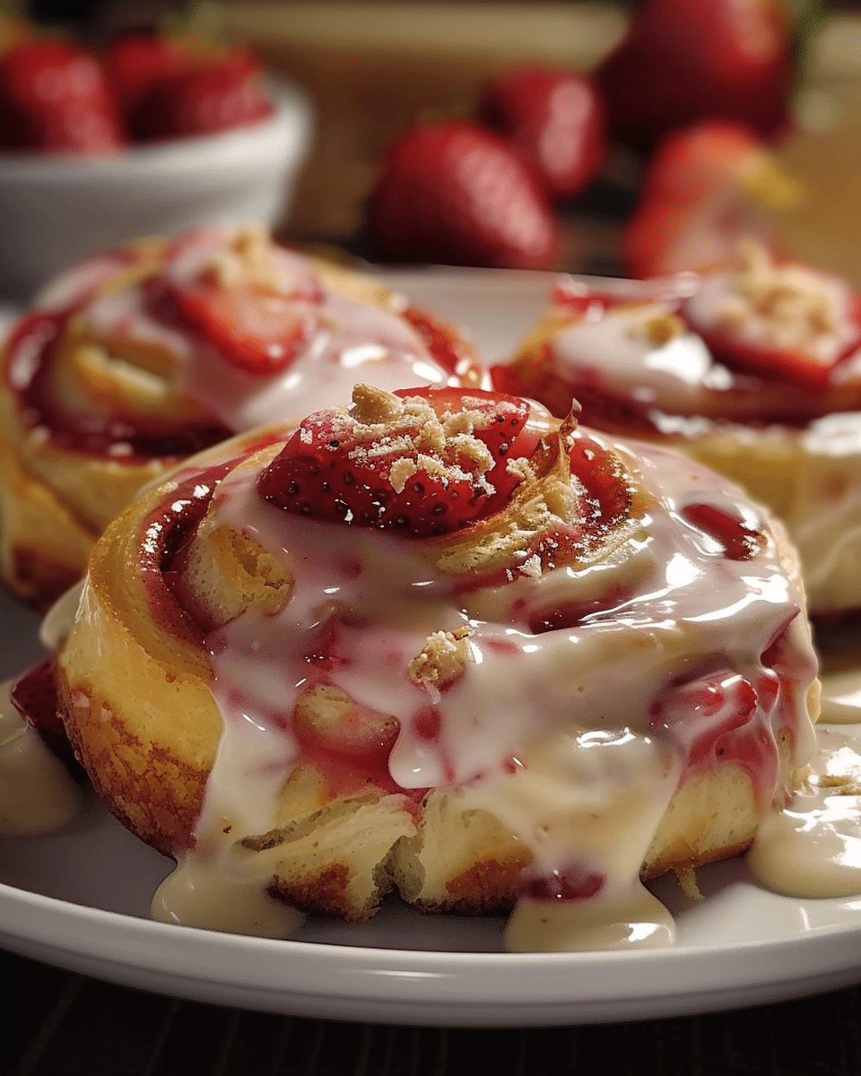 Strawberry Cheesecake Cinnabon Rolls Recipe