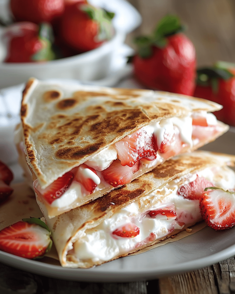 Strawberry Cream Cheese Quesadillas