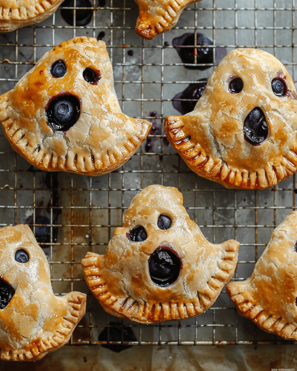 Vegan Blueberry Ghost Hand Pies