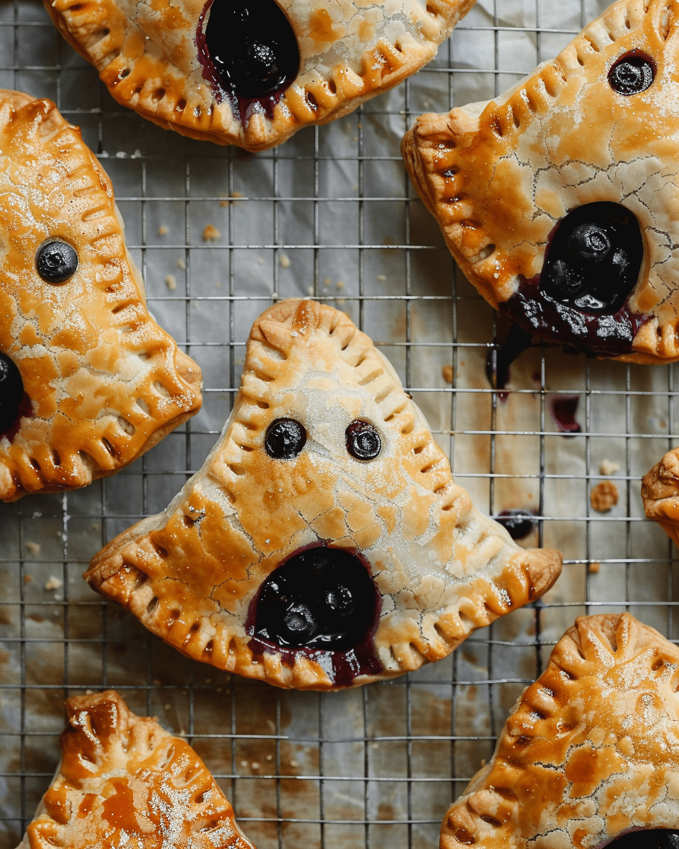 Vegan Blueberry Ghost Hand Pies