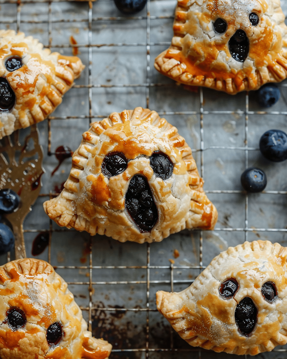 Vegan Blueberry Ghost Hand Pies