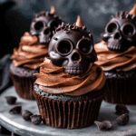 Vegan Halloween Cupcakes with Chocolate Skulls – Spooky & Delicious Treats