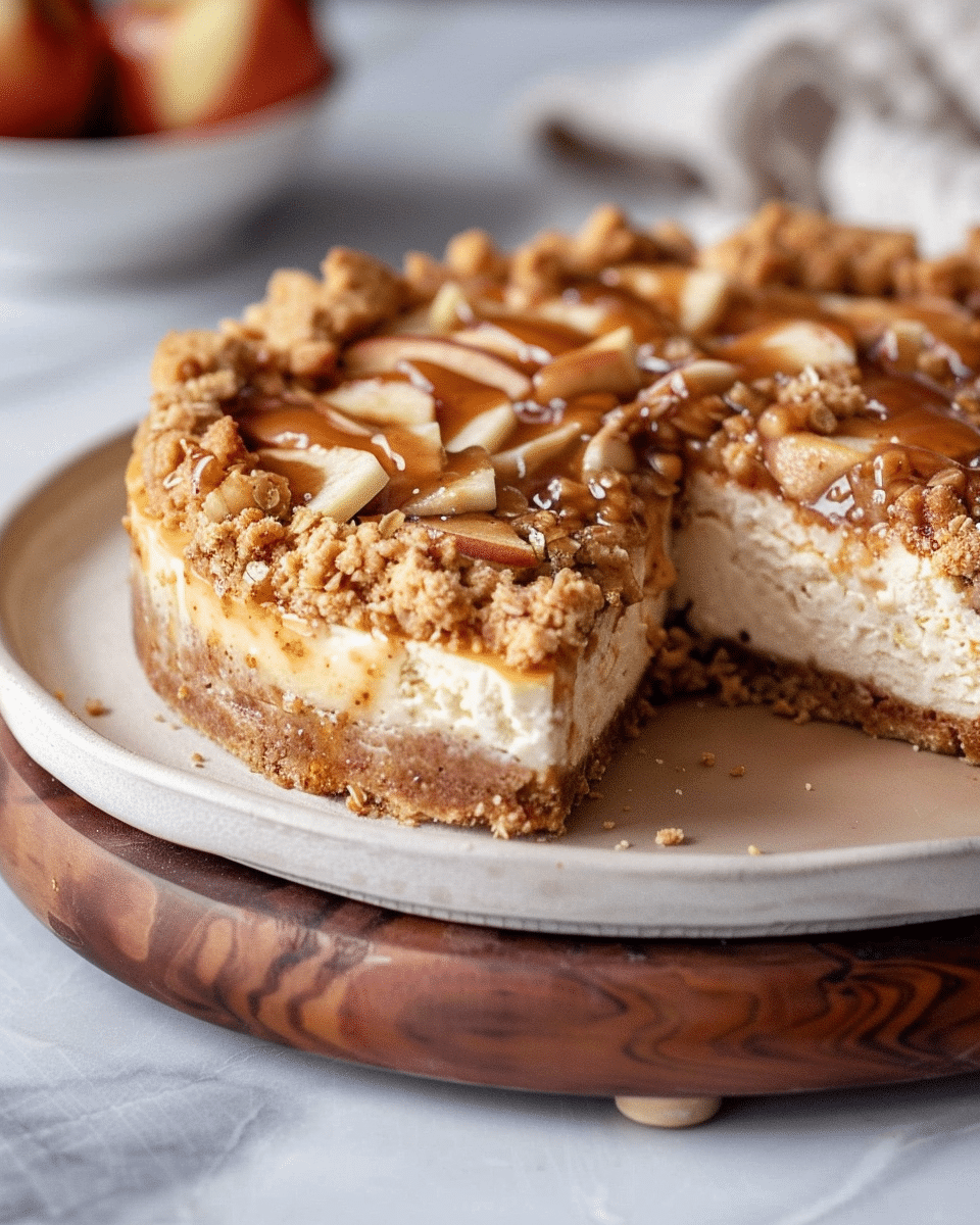 Apple Crumble Cheesecake