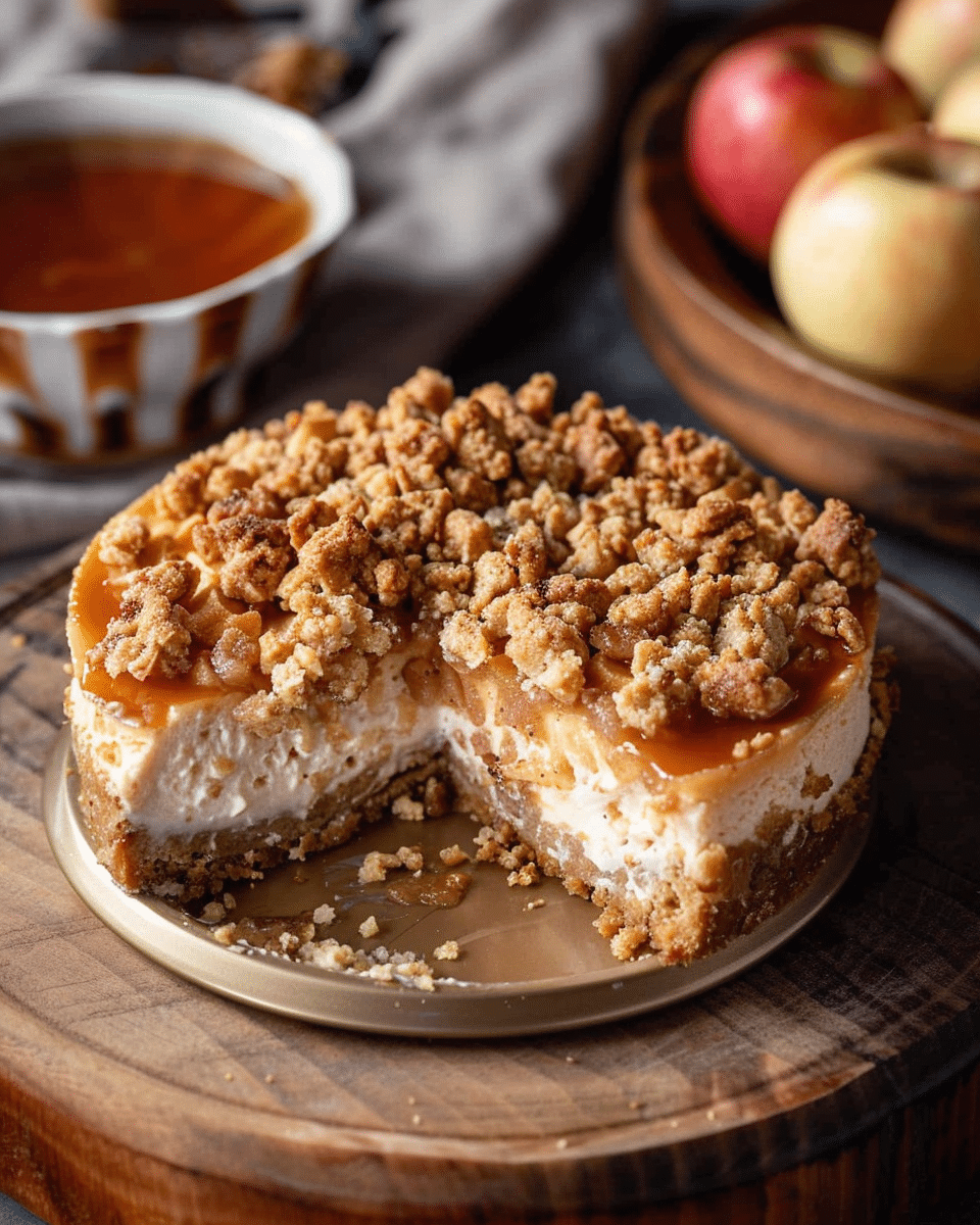 Apple Crumble Cheesecake