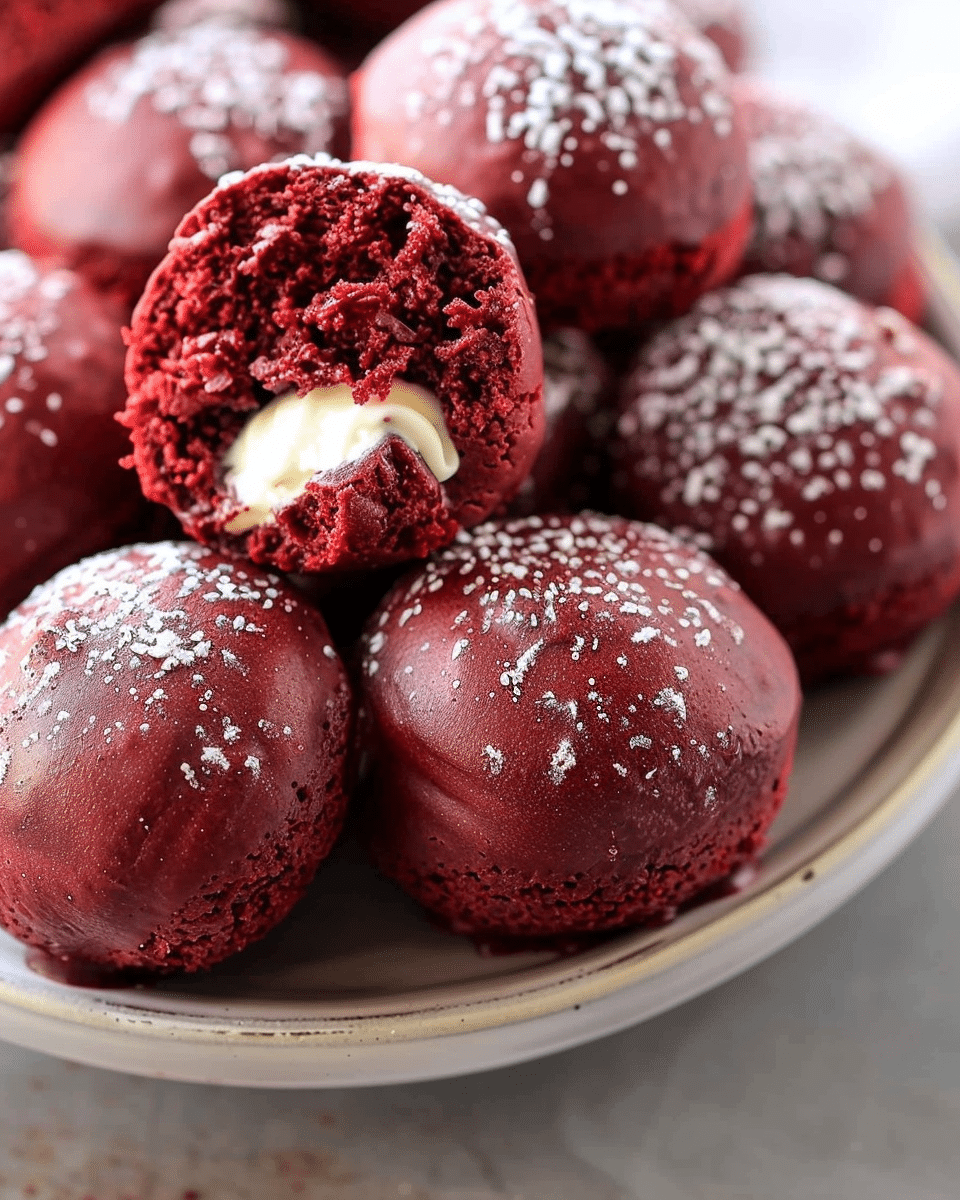 Red Velvet Cake Donut Holes
