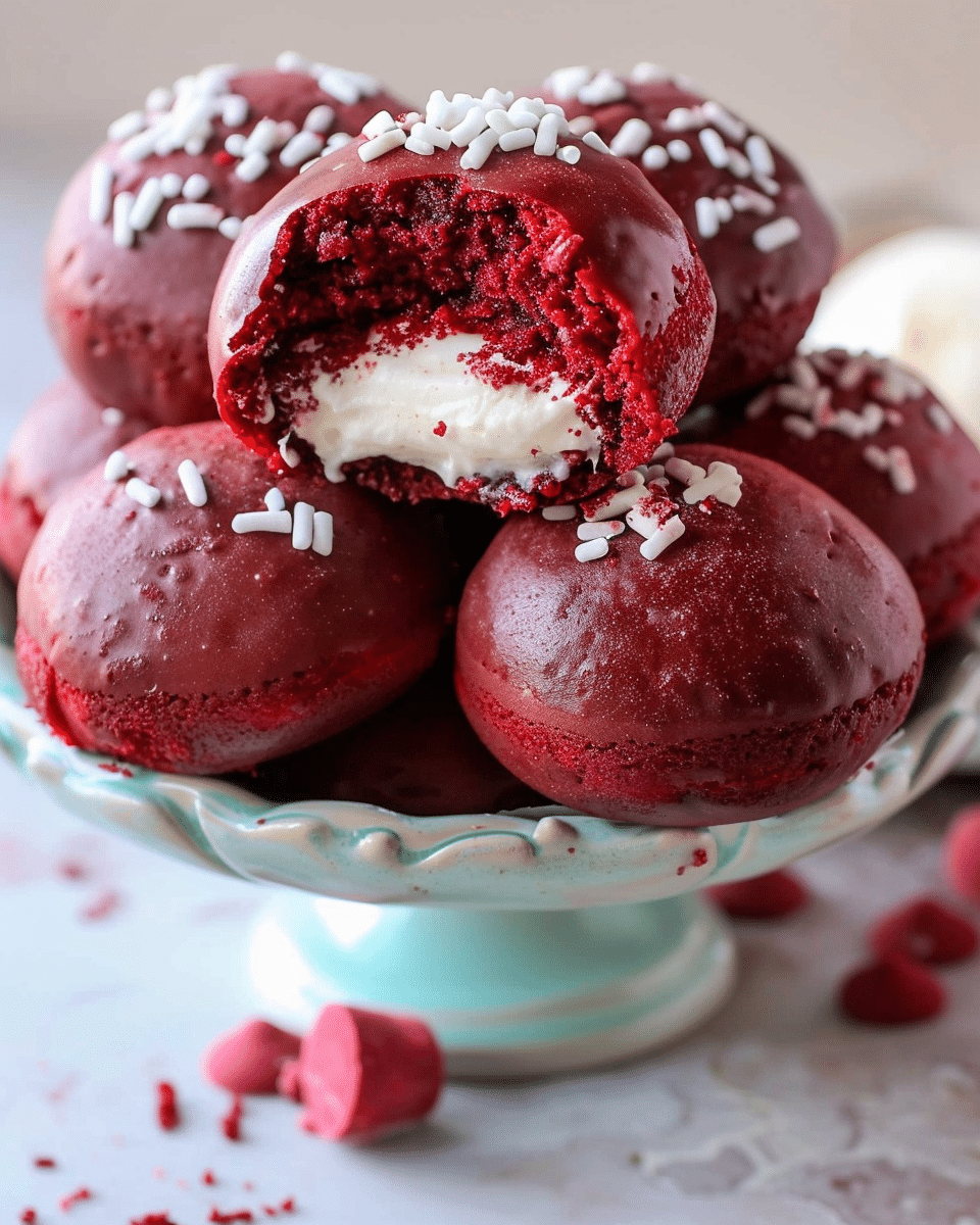 Red Velvet Cake Donut Holes