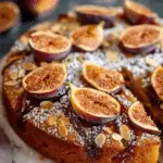 Buttery Upside Down Almond Fig Cake