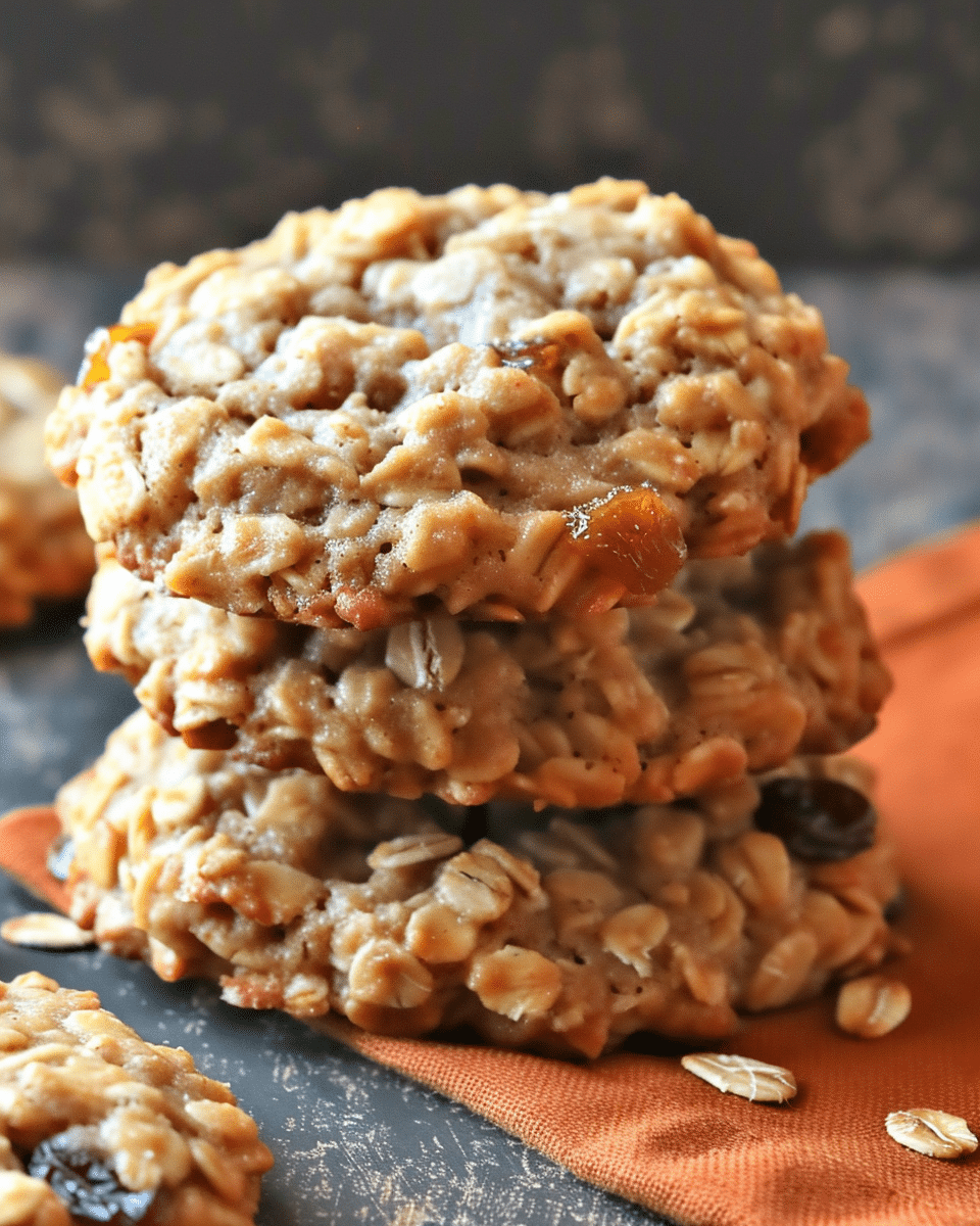 Chewy Spicy Oatmeal Raisin Cookies