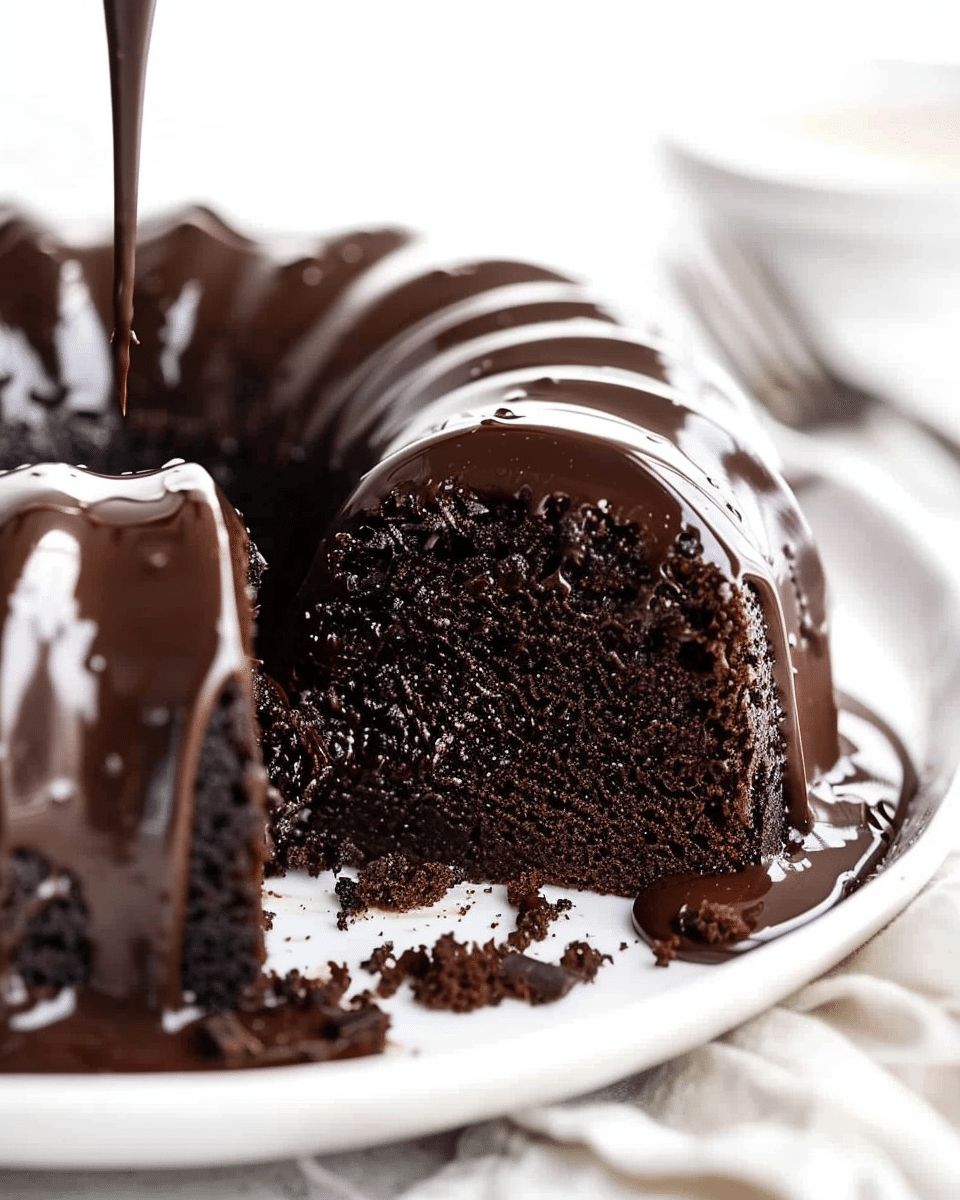 Chocolate Bundt Cake with Chocolate Ganache