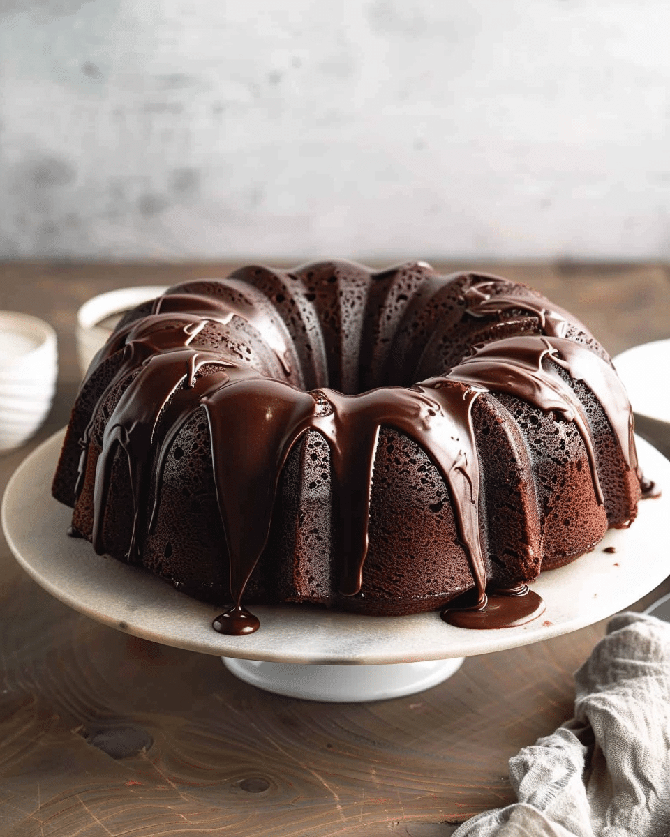 Chocolate Bundt Cake with Chocolate Ganache