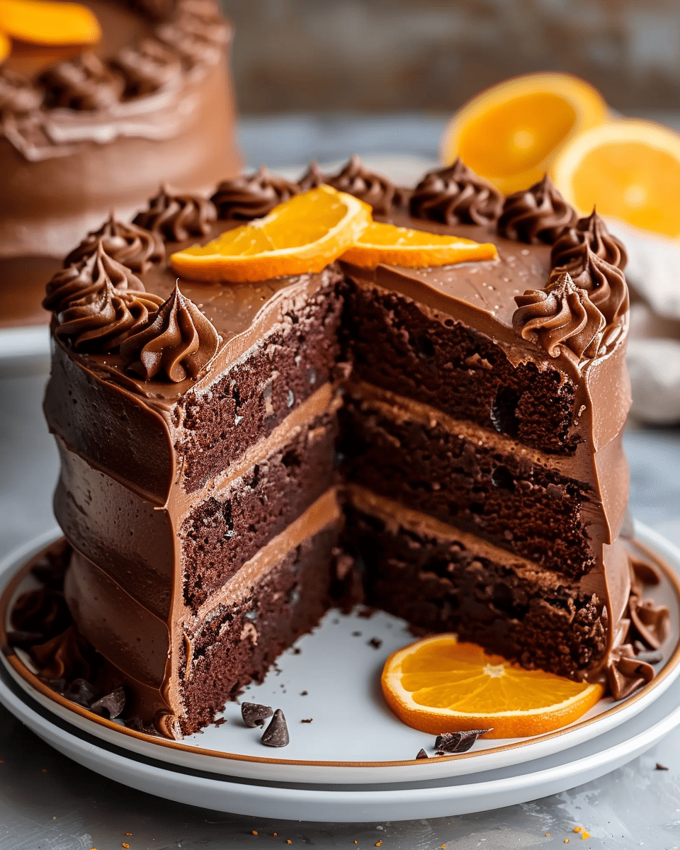 Chocolate Orange Cake with Zesty Chocolate Frosting