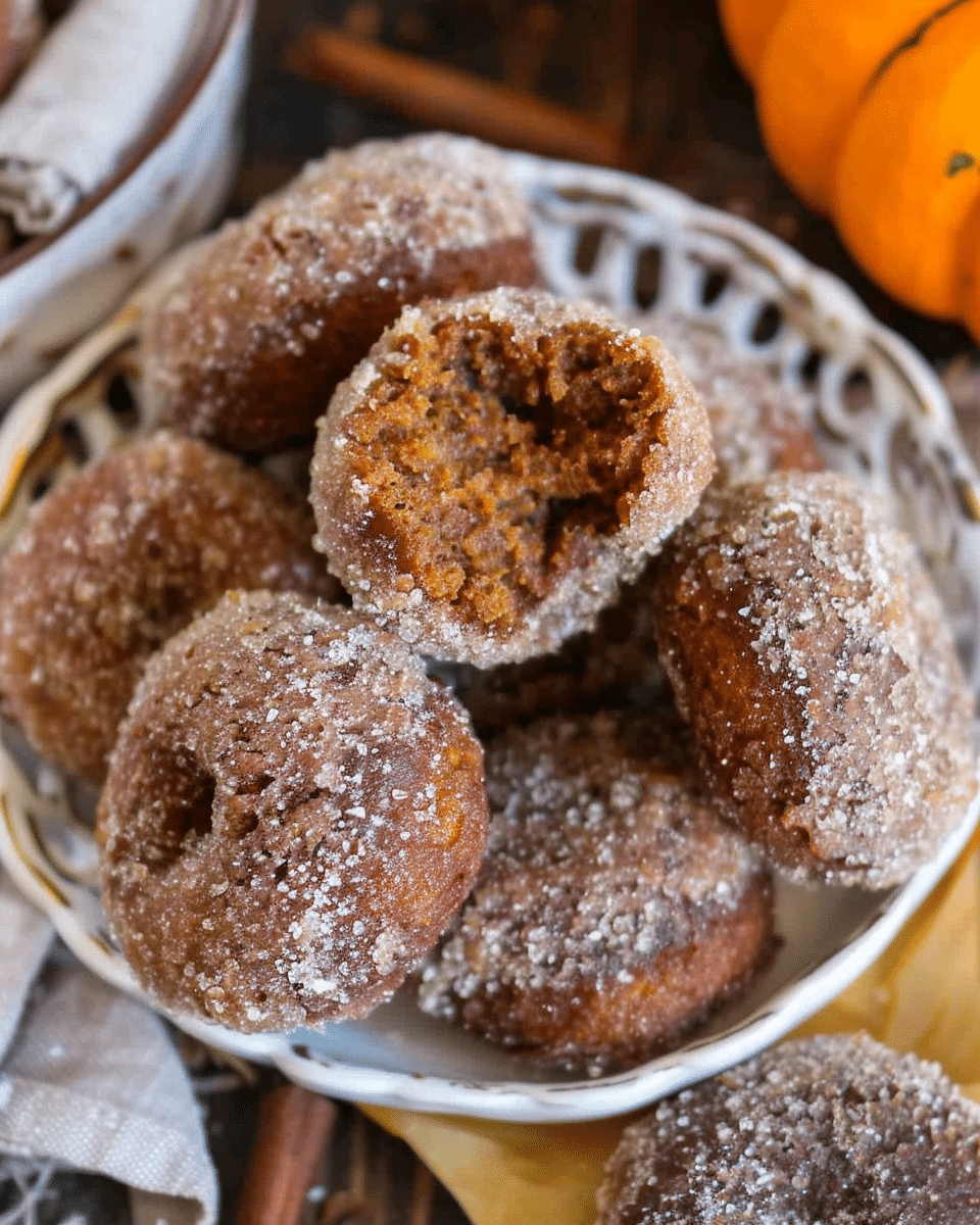 Chocolate Pumpkin Donut Holes