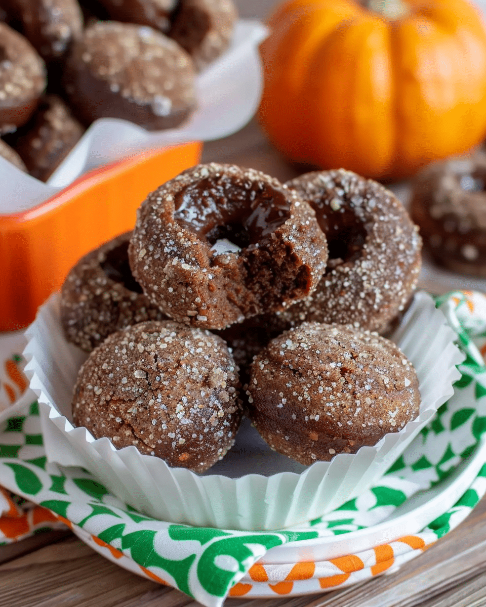 Chocolate Pumpkin Donut Holes
