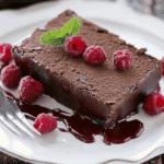 Chocolate Terrine with Raspberry Sauce