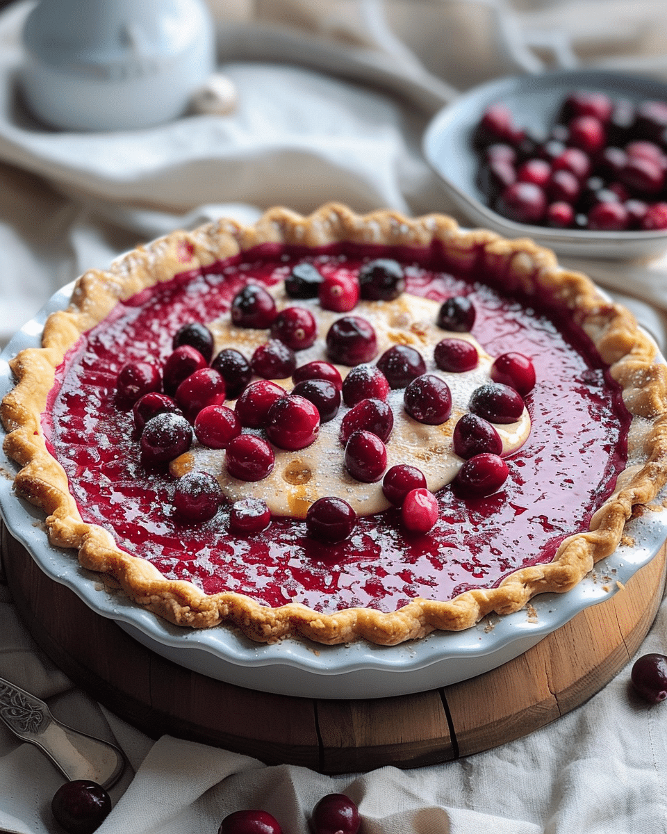 Cranberry Custard Pie