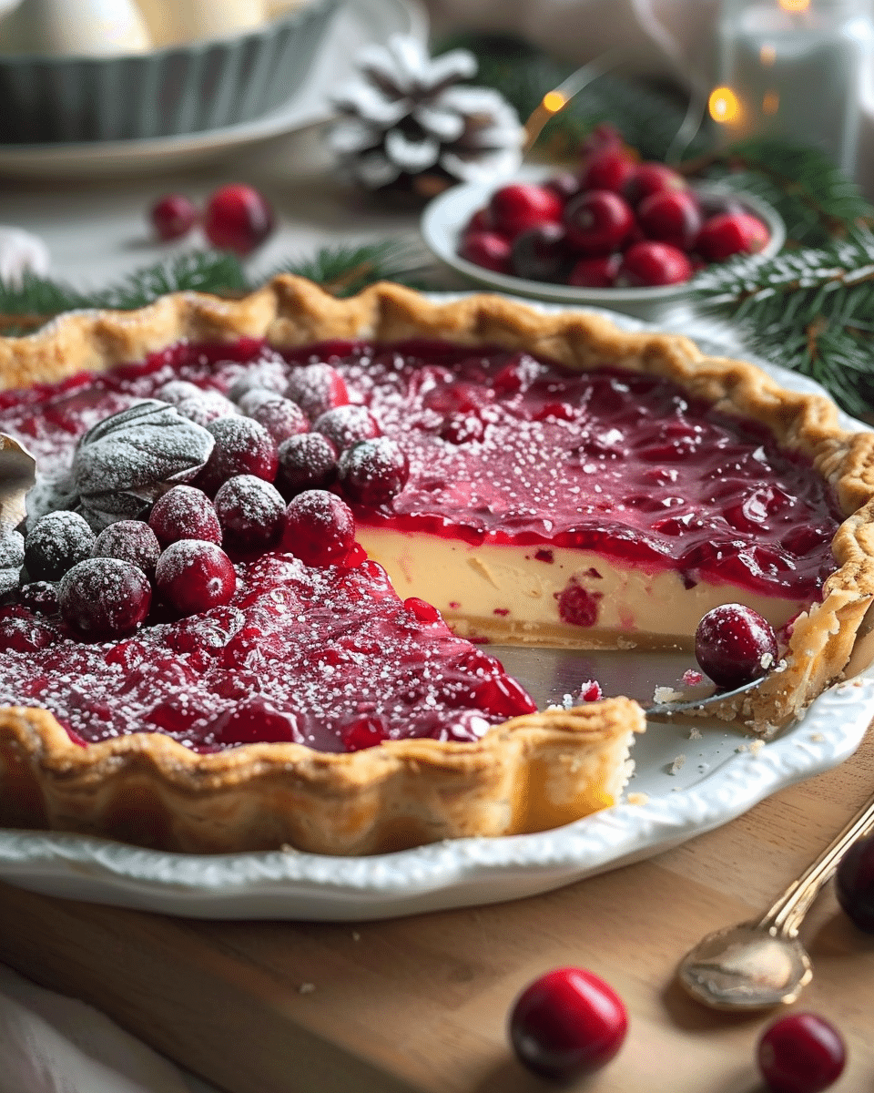 Cranberry Custard Pie