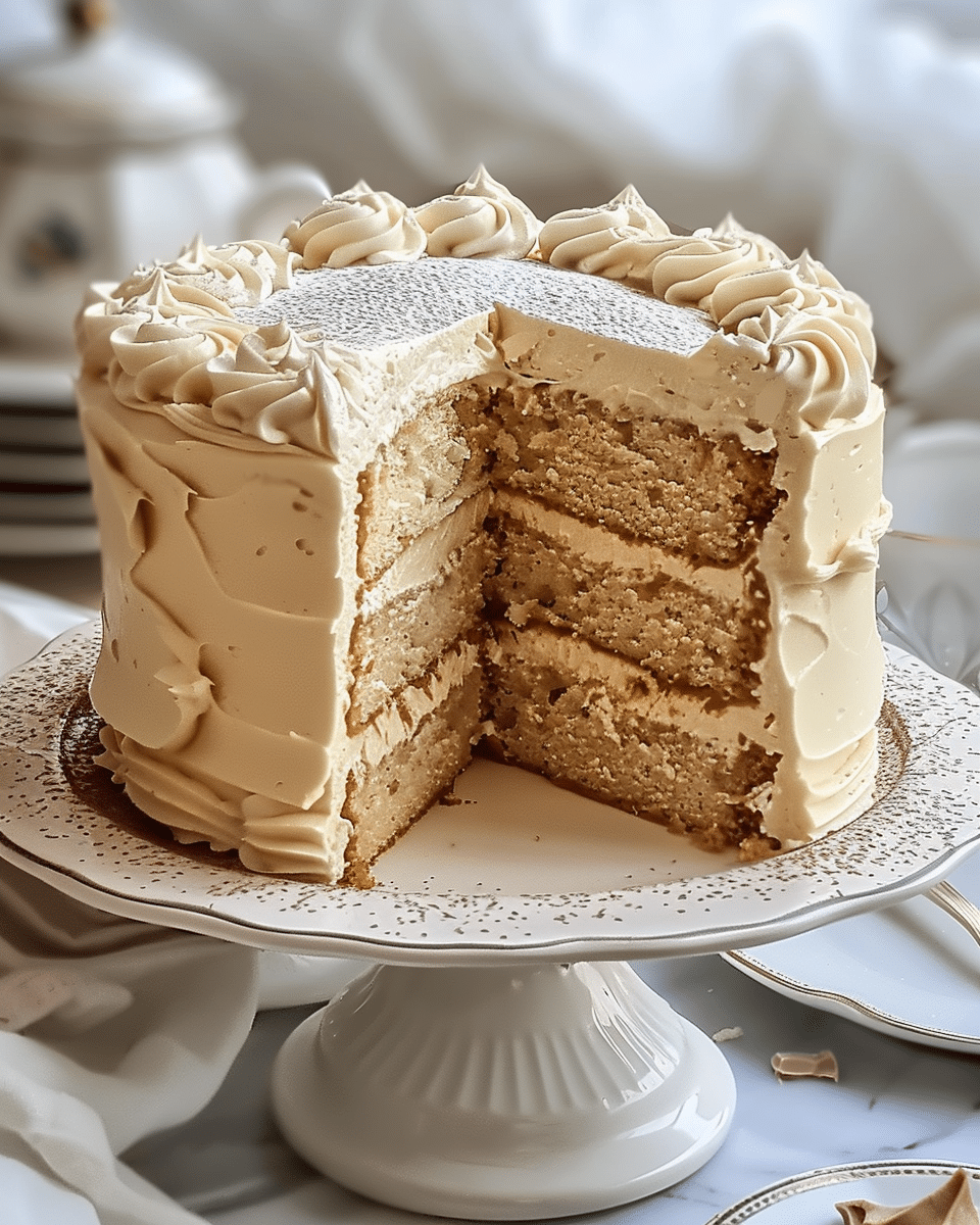 Creamy White Chocolate Mocha Cake Delight